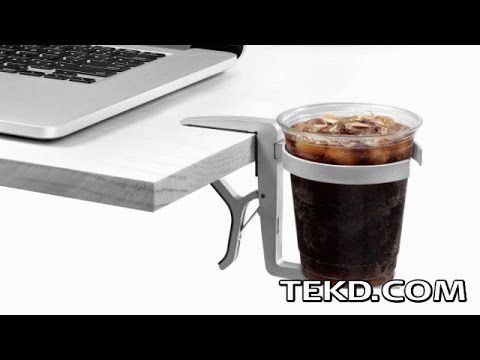 TEKD - Attach Vector Cup Holder and Save In-Flight Laptops